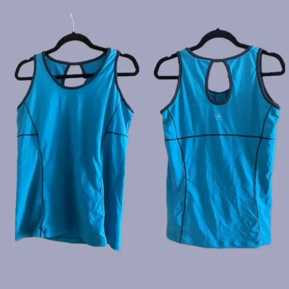 Marmot workout Tank with keyhole back and Built in Bra - Picture 1 of 5